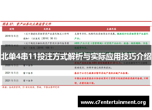 北单4串11投注方式解析与实际应用技巧介绍 北单4串11投注方式解析与实际应用技巧介绍